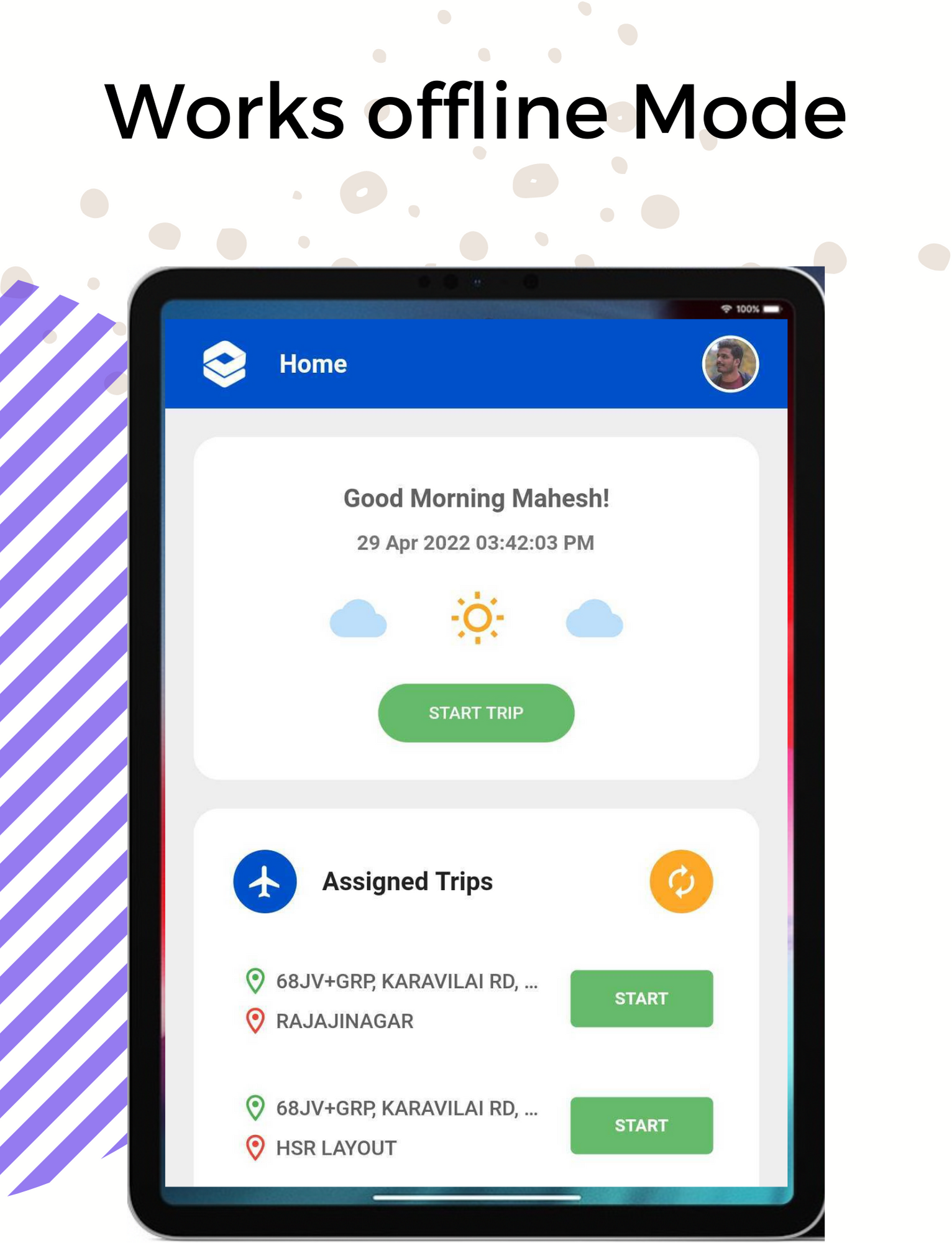 screenshot of Field Force Monitor App